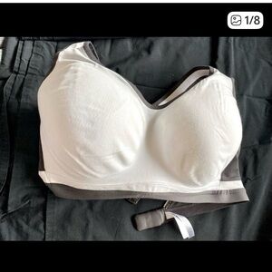 Victoria Secret White and Gray Sports Bra